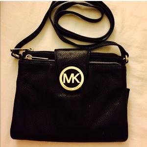 Michael kors Fulton black crossbody soft leather